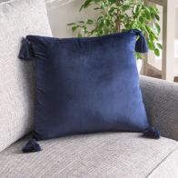 See more information about the Hamilton McBride 45cm x 45cm Navy Tassel Cushion