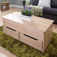 See more information about the Harper Coffee Table 2 Drawer Oak Style