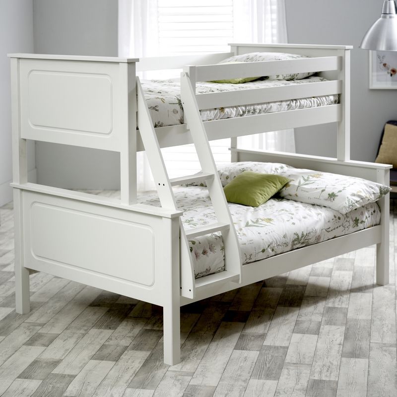 Ashley Small Double Bunk Bed White Pine, Small Double Bunk Beds Uk