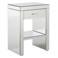 See more information about the Venetian Bedside Table Mirrored Mirrored 1 Drawer