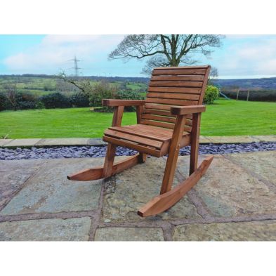 Product photograph of Swedish Redwood Garden Rocking Chair By Croft from QD stores