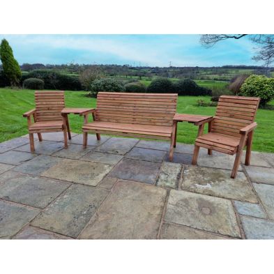 Swedish Redwood Angled Garden Tete A Tete By Croft 5 Seats