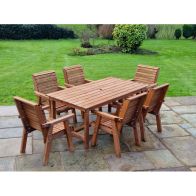 See more information about the Swedish Redwood Garden Furniture Set by Croft - 6 Seats