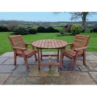 See more information about the Swedish Redwood Garden Bistro Set by Croft - 2 Seats