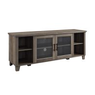 See more information about the Classic TV Unit Grey Brown 6 Shelves 2 Doors