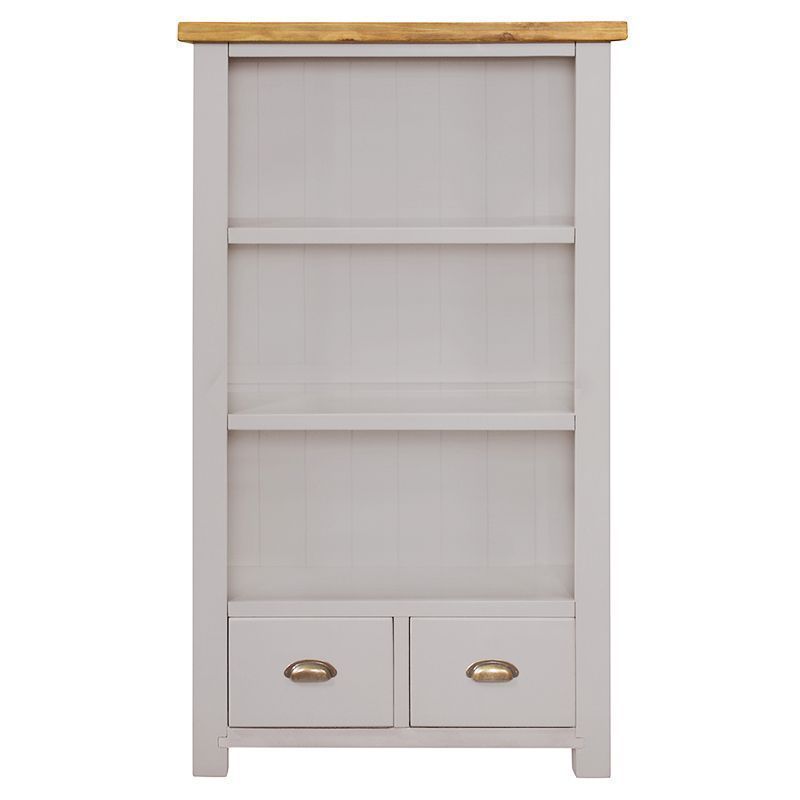 Dovetale Bookcase Grey & Oak 3 Shelf 2 Drawer