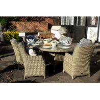 See more information about the Wentworth Rattan Garden Patio Dining Set by Royalcraft - 6 Seats Grey Cushions