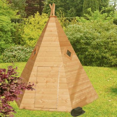 Product photograph of Shire Wigwam 6 11 X 6 Wigwam Children S Playhouse - Premium Dip Treated Shiplap from QD stores