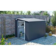 See more information about the Classic Windsor Garden Metal Shed by Royalcraft - Grey 2.6 x 2.1M
