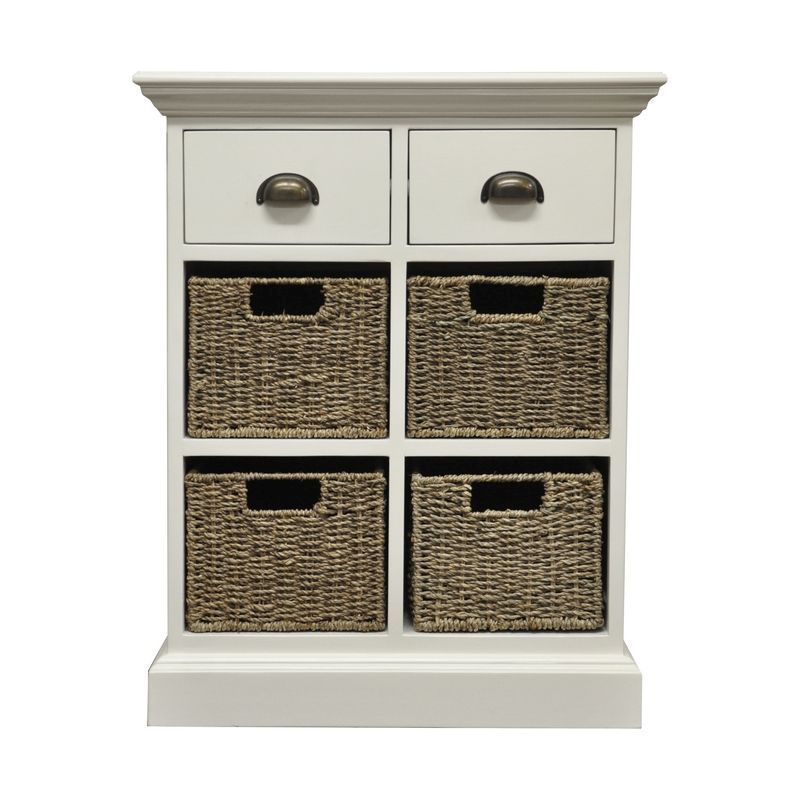 Rivera Chest of Drawers Wood White 6 Drawers