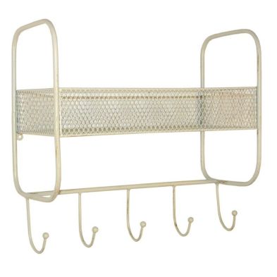 Product photograph of Essentials Shelving Unit Metal Cream 1 Shelf from QD stores