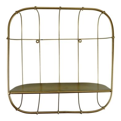 Product photograph of Essentials Shelving Unit Metal Gold 1 Shelf from QD stores