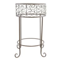 See more information about the Cream Scroll Metal Plant Stand