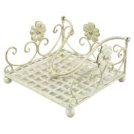 See more information about the Shabby Chic Napkin Holder Metal Cream - 19cm