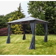 See more information about the Zurich Garden Gazebo by Royalcraft with a 3 x 6M Grey Canopy