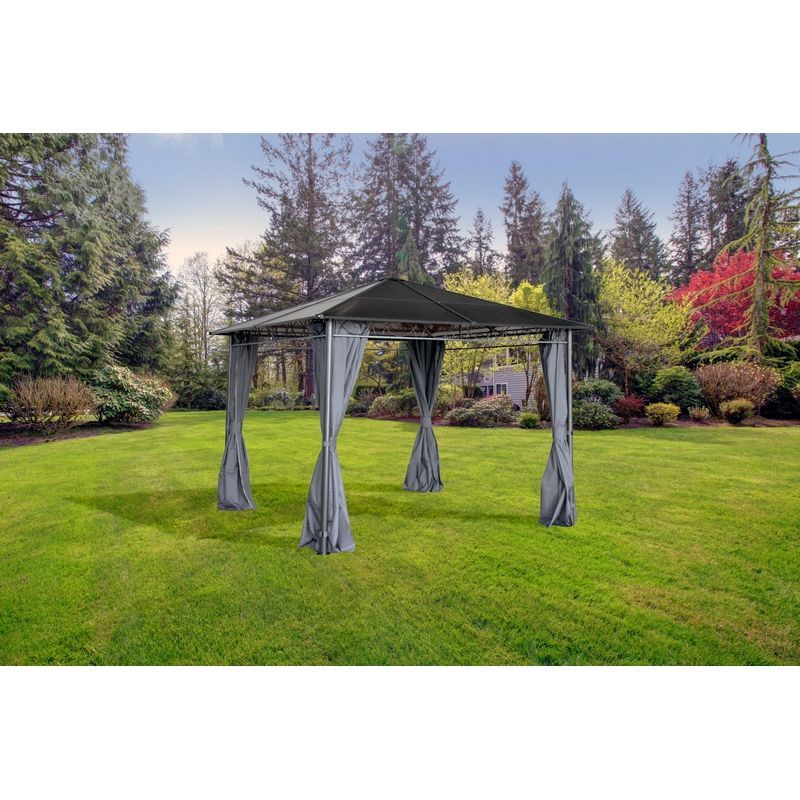 Zurich Garden Gazebo by Royalcraft with a 3 x 3M Grey Canopy