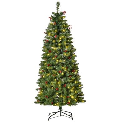5ft Prelit Christmas Tree Artificial With Led Lights Warm White 518 Tips