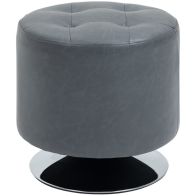See more information about the Homcom 360 Swivel Foot Stool Round PU Ottoman with Thick Sponge Padding and Solid Steel Base
