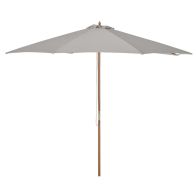 See more information about the Outsunny 3(M) Fir Wooden Parasol Garden Umbrellas 8 Ribs Bamboo Sun Shade Patio Outdoor Umbrella Canopy Grey