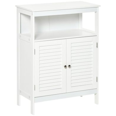 Product photograph of Kleankin Bathroom Storage Unit Cabinet With Open Storage Shelf from QD stores