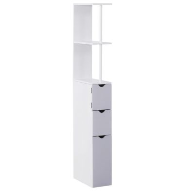 Product photograph of Homcom Bathroom Cabinet Tall Shelf Toilet Tissue Cupboard Withdrawers from QD stores