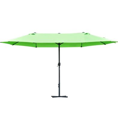 Product photograph of Outsunny 4 6m Sun Umbrella Canopy Double-sided Crank Sun Shade With Cross Base Green from QD stores