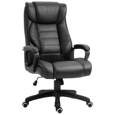 Product photograph of Vinsetto Faux Leather Massage Executive Office Chair - Black from QD stores