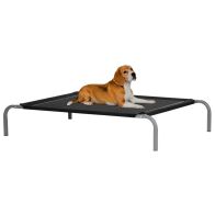 See more information about the Pawhut Elevated Pet Bed Cooling Raised Cot Style Bed For Large Medium Sized Dogs With Non-Slip Pads Steel Frame Breathable Mesh Fabric