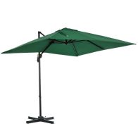 See more information about the Outsunny Square Umbrella Parasol With360 Rotation 245Lx245Wx248H cm-Green