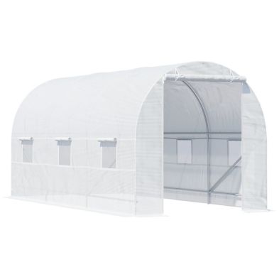 Product photograph of Outsunny 4 5lx2wx2h M Walk-in Greenhouse-white from QD stores