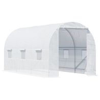 See more information about the Outsunny 4.5Lx2Wx2H M Walk-In Greenhouse-White