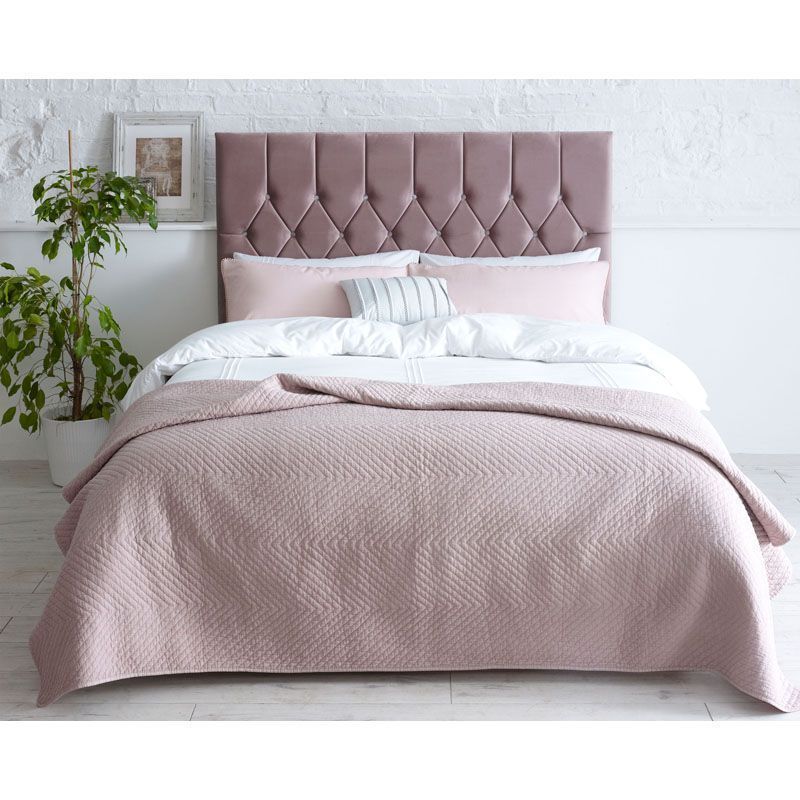 Small Double 4ft Bed Frame Catherine Lansfield Velvet Pink Ebay