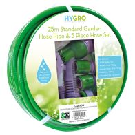 See more information about the 25m Standard Garden Hosepipe & 5 Piece Hose Set