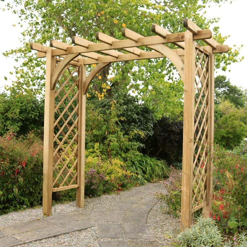 Horizon Wooden Large Garden Arch - Buy Online at QD Stores