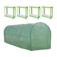 See more information about the Raven Flourish 6' 6" x 16' 4" Curved Polytunnel & Racking Set - Classic Polyethylene