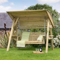 See more information about the Miami Wooden 3 Seater Garden Swing Seat