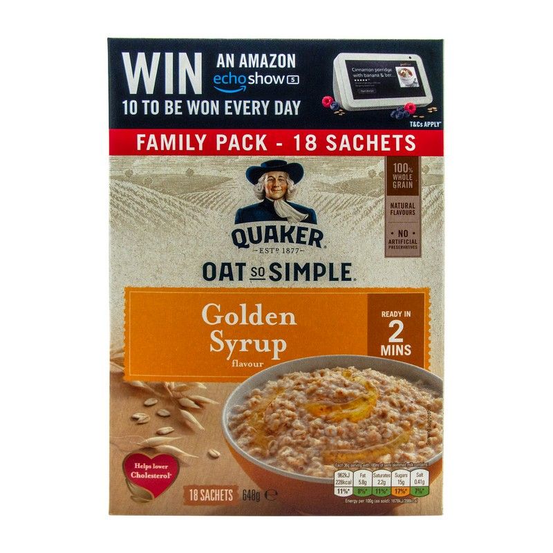 Oat So Simple Golden Syrup Family Pack 18 Sachet
