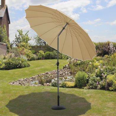 Product photograph of Shanghai Garden Parasol By Croft - 2 7m Beige from QD stores