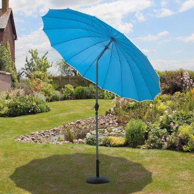 Product photograph of Shanghai Garden Parasol By Croft - 2 7m Blue from QD stores