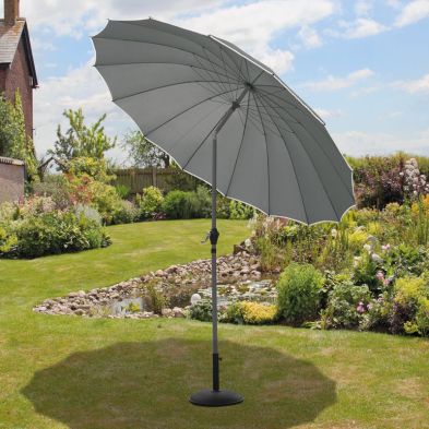 Product photograph of Shanghai Garden Parasol By Croft - 2 7m Grey from QD stores