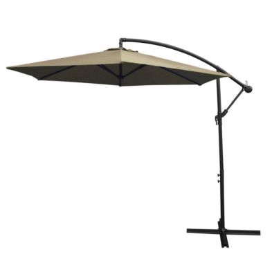 Product photograph of Cantilever Garden Parasol By Raven - 3m Beige from QD stores