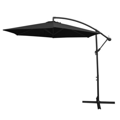 Product photograph of Cantilever Garden Parasol By Raven - 3m Black from QD stores