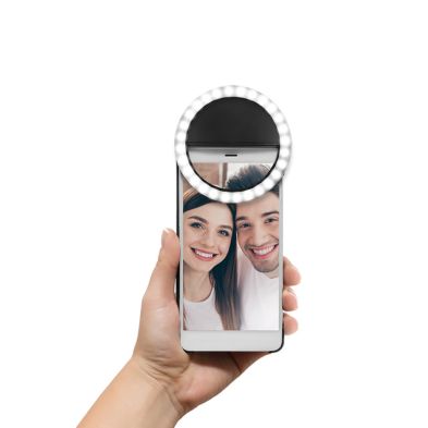 Product photograph of Clip On Phone Selfie Light Round from QD stores