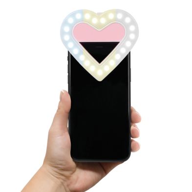 Product photograph of Clip On Phone Selfie Light Heart from QD stores