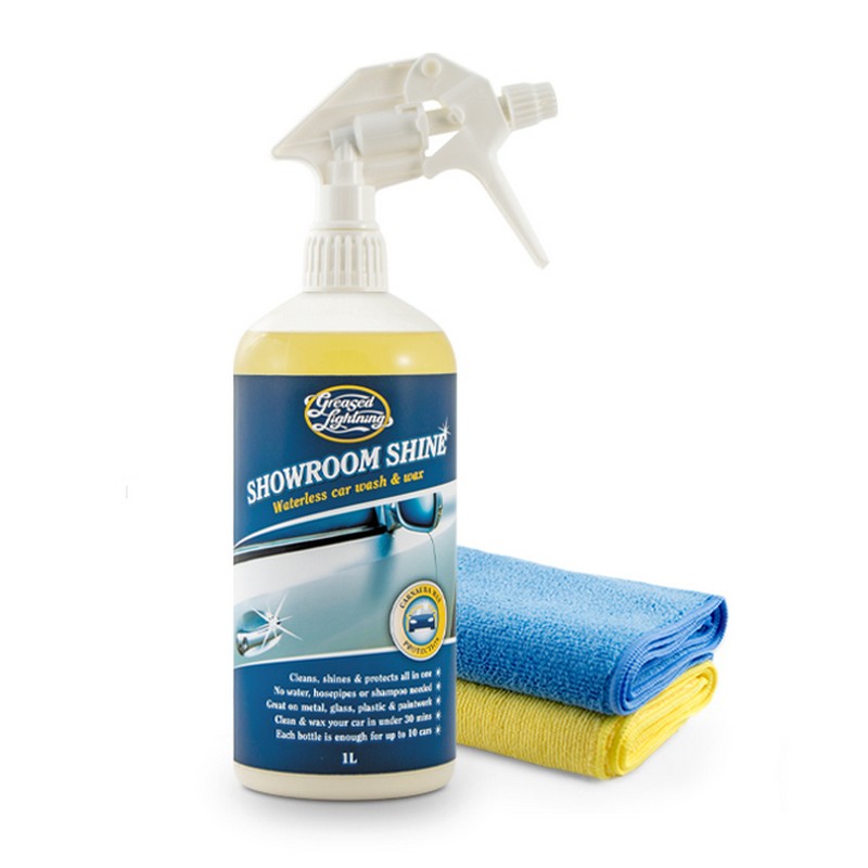 Greased Lightning 1 Litre Showroom Shine & 2 Miracle Cloths