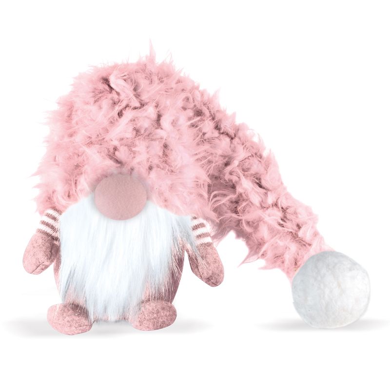 Wilfred Gonk Christmas Decoration & Pink - 40cm Super Furry Winter 